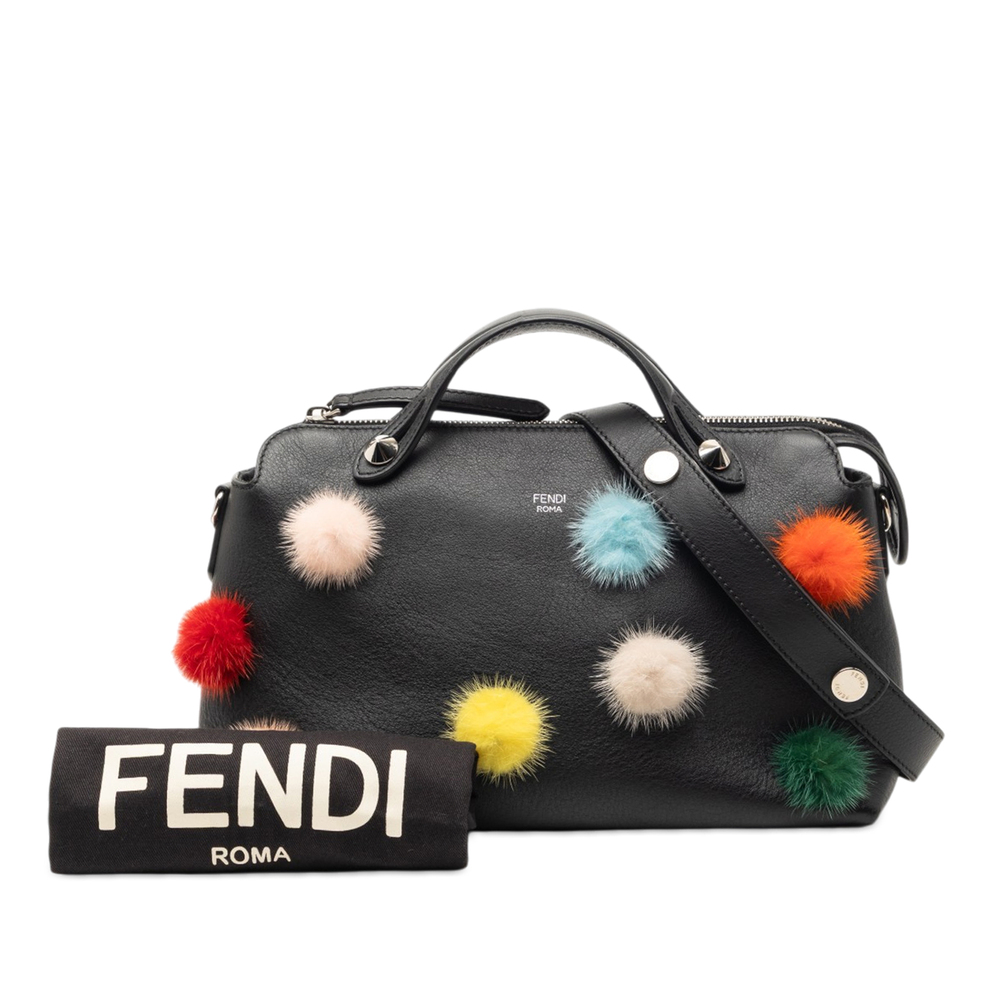Pre-Loved Fendi Medium Leather Pompom By The Way Satchel - Picture 8 of 8
